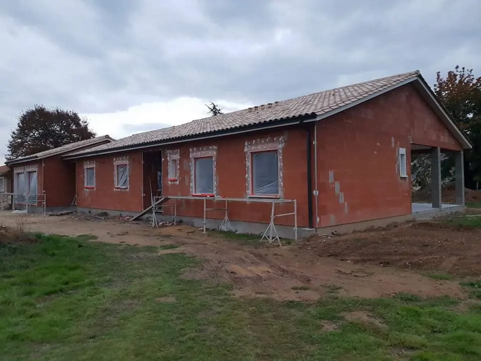 Maison neuve à Coutras avant le passage de l'enduit