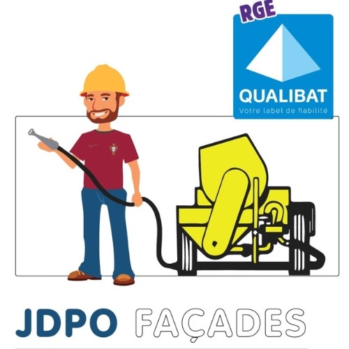 le logo de jdpo façade avec rge qualibat